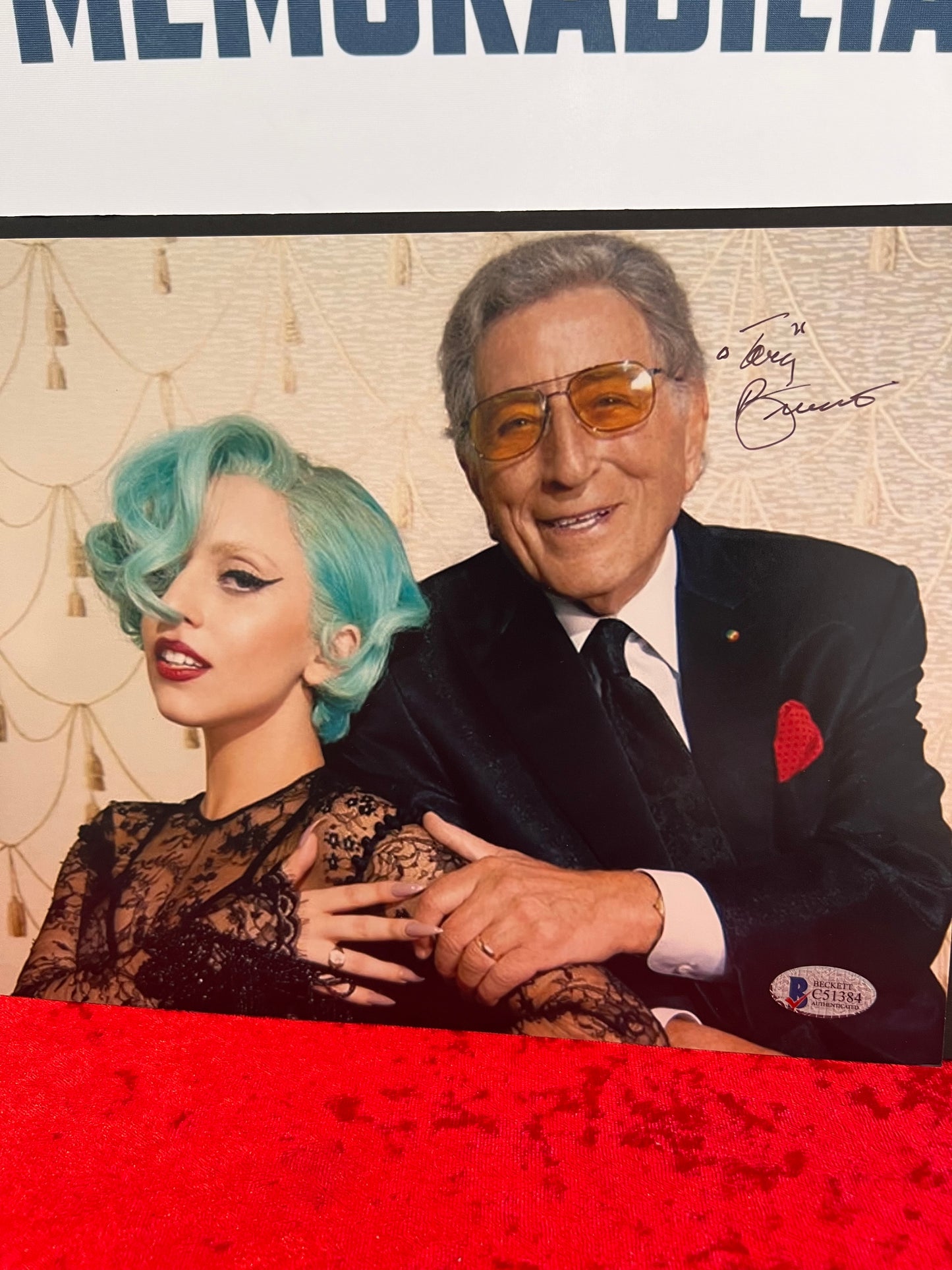 Tony Bennett Signed Autographed Photo with Lady GaGa Rare Beckett Authentication