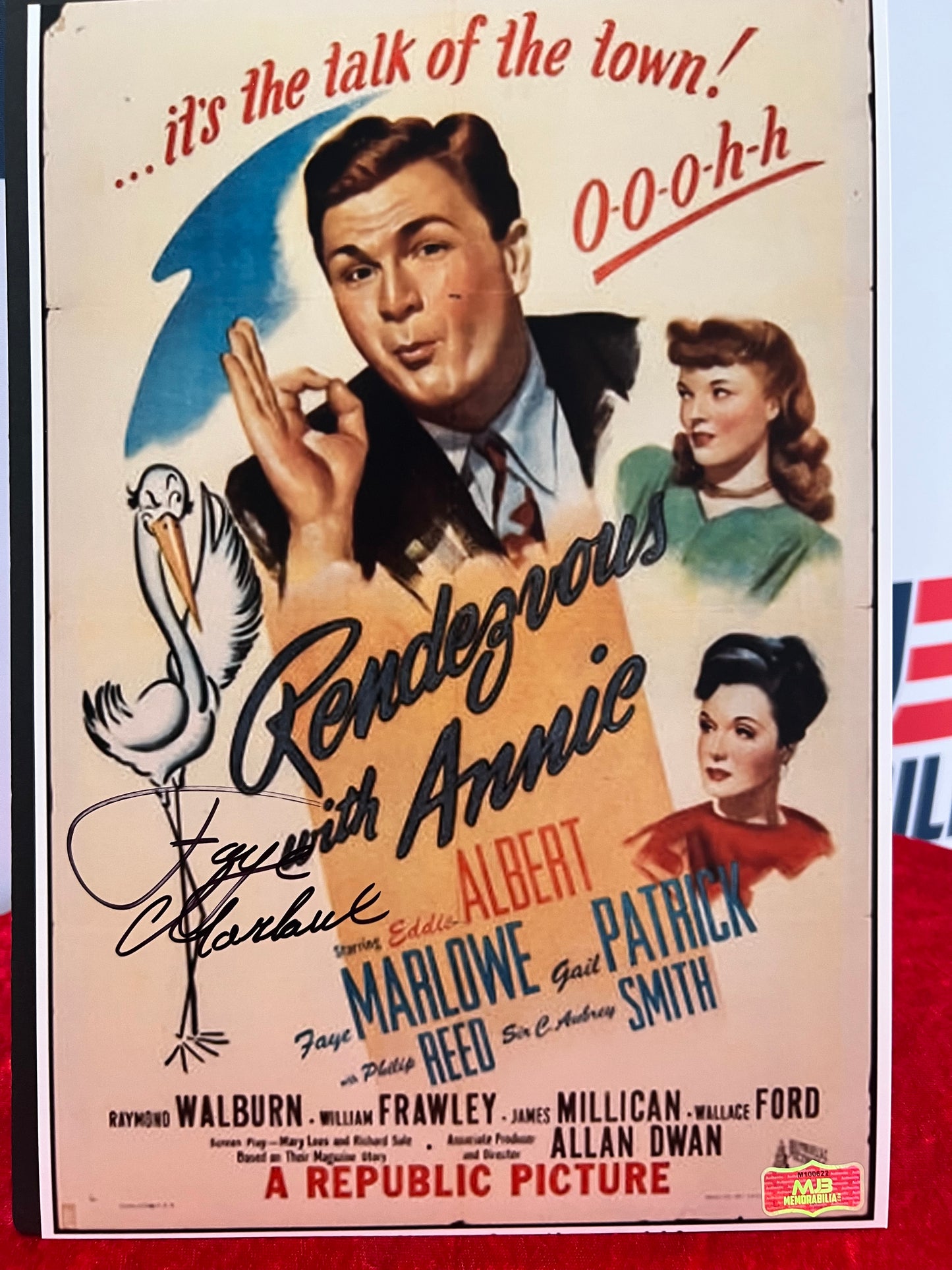 Faye Marlowe Signed Autographed Vintage Movie Photograph with COA