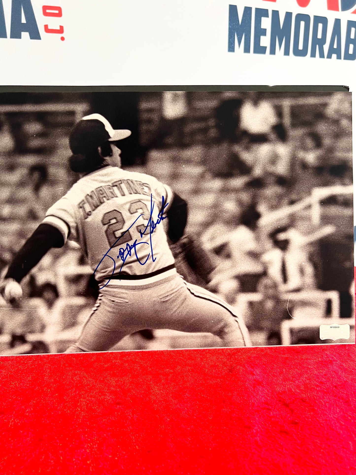 Tippy Martinez Signed Autographed Photo Rare with COA