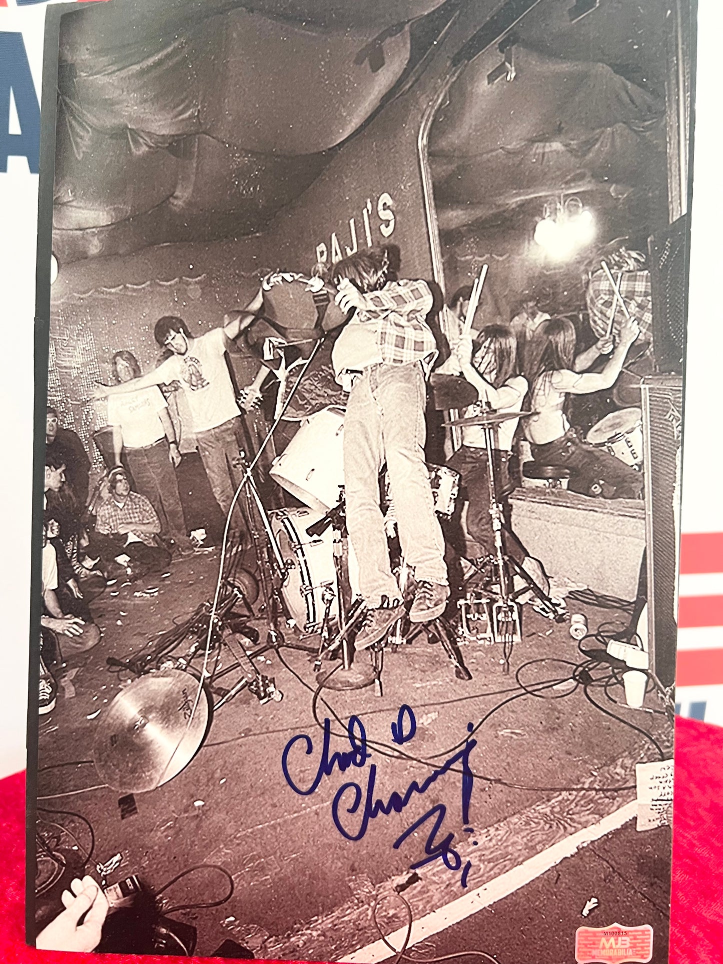 Chad Channing Signed Autograph Photograph RARE Black and White Nirvana with COA