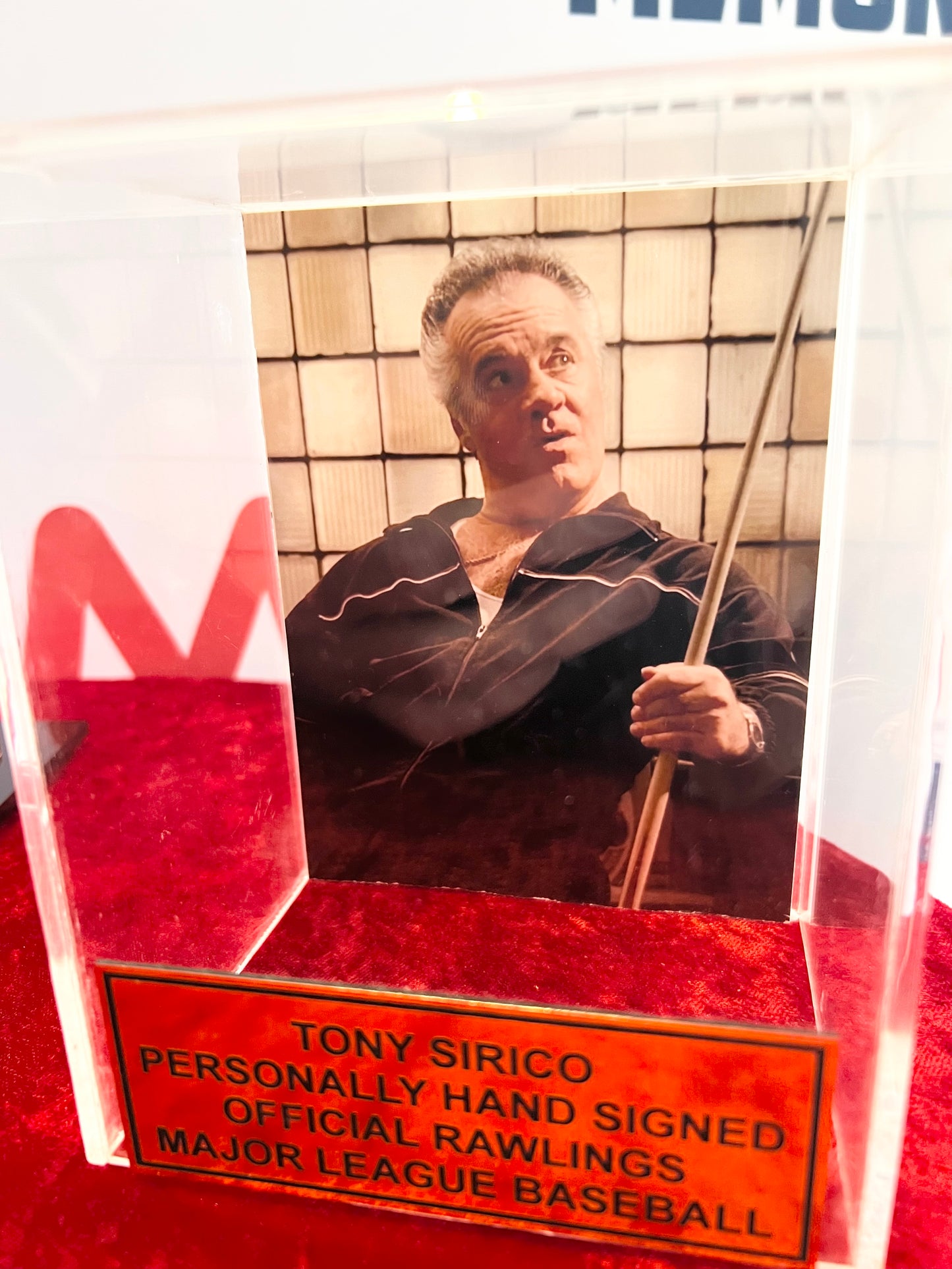 Tony Sirico Signed Autographed Baseball Rare The Sopranos with COA