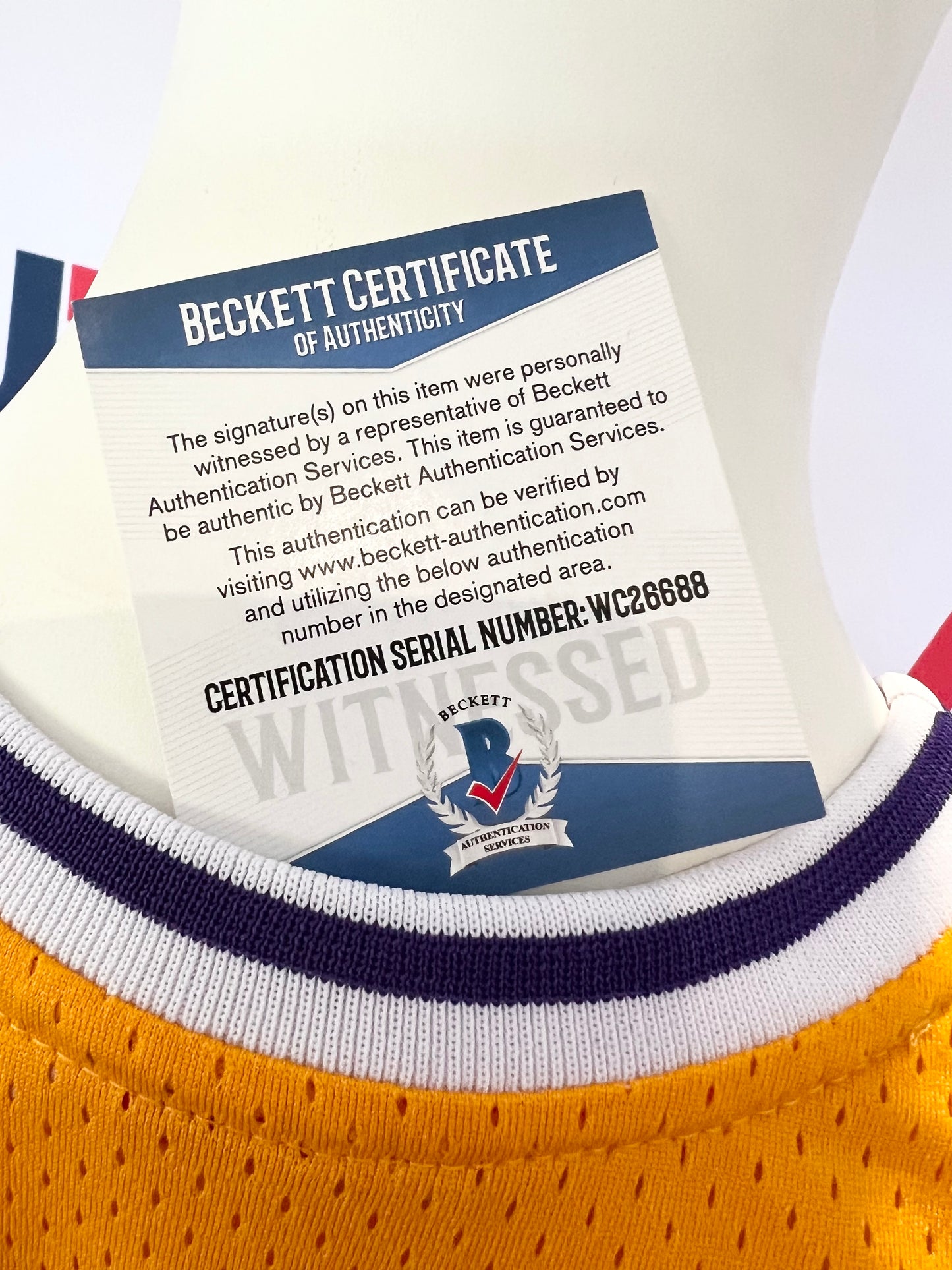 Shaq Signed Autographed La Lakers Jersey Beckett Authentication