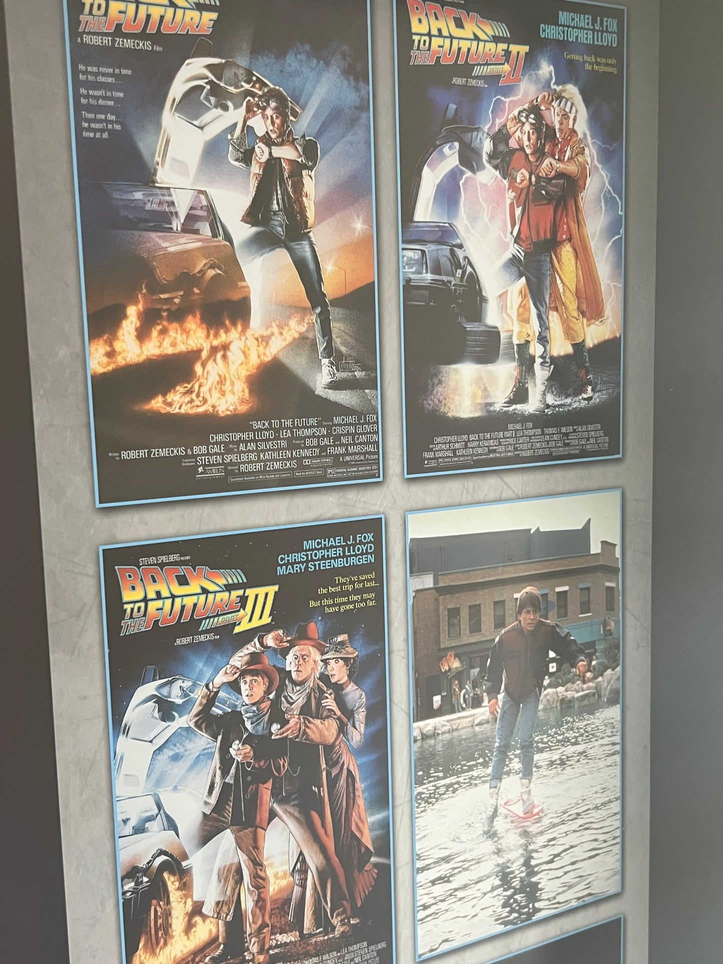 Michael J Fox Christopher Lloyd Dual Signed Hoverboard framed with Authentication