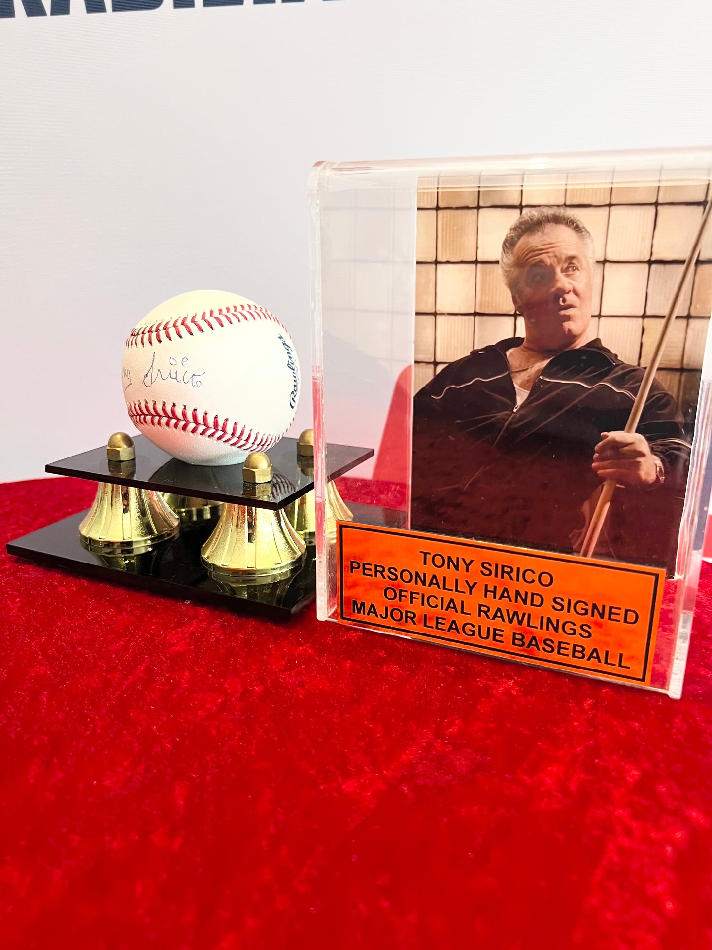 Tony Sirico Signed Autographed Baseball Rare The Sopranos with COA