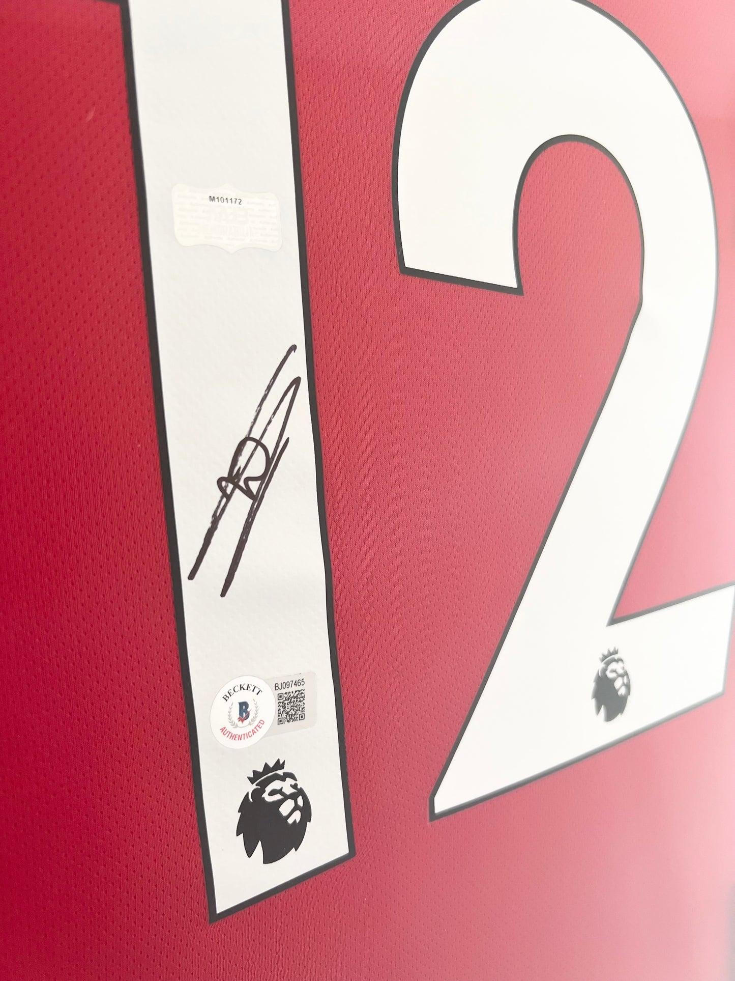 William Saliba Signed Arsenal FC Jersey Framed with Beckett COA