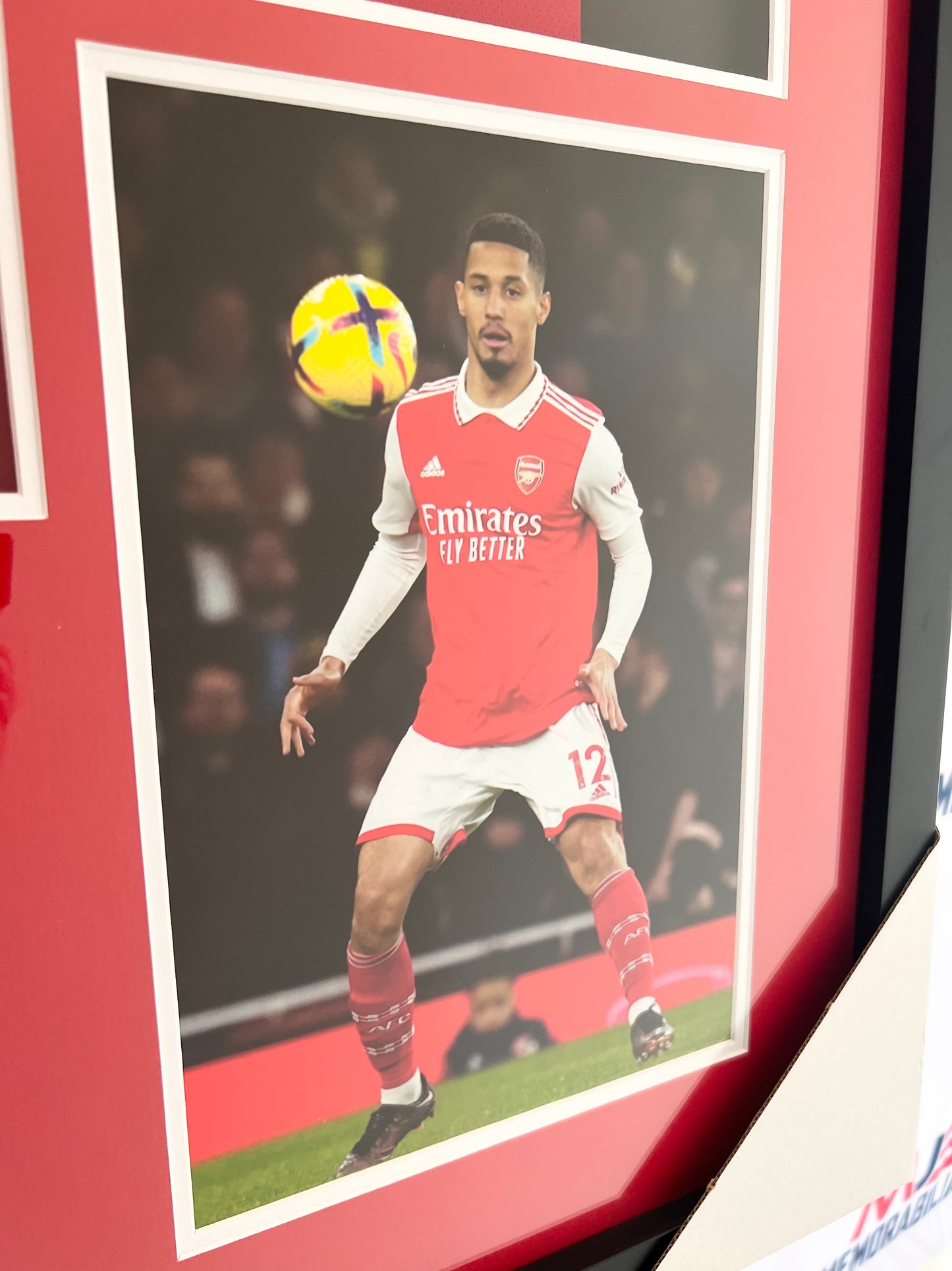 William Saliba Signed Arsenal FC Jersey Framed with Beckett COA