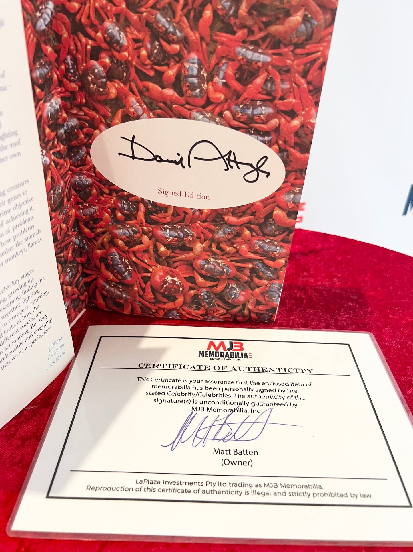 David Attenborough Signed First Edition Trials of Life Book with COA