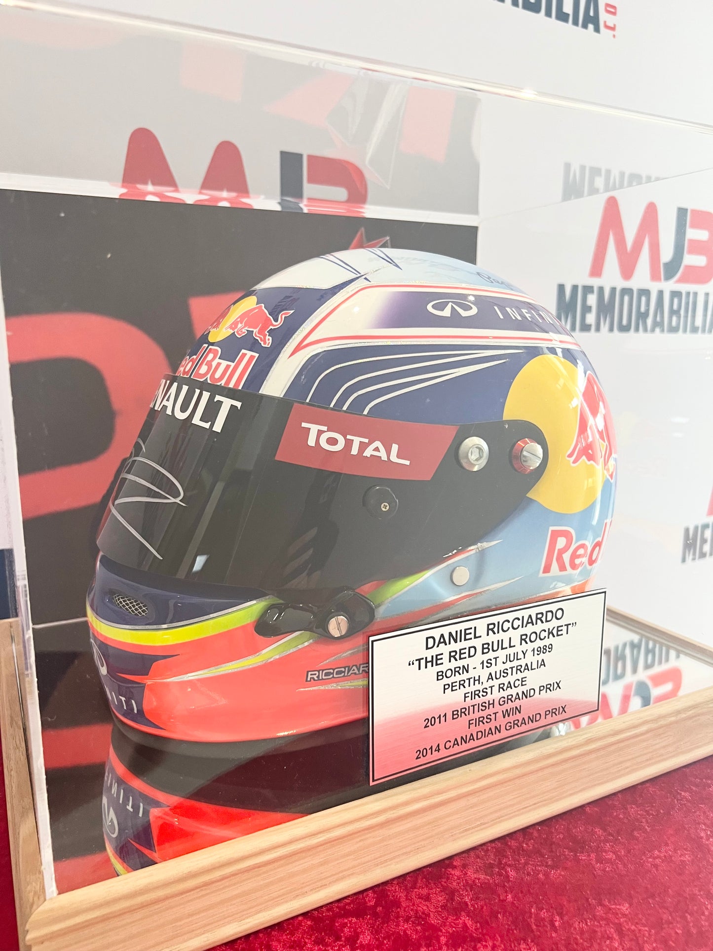 Daniel Ricciardo Hand Signed Helmut Full Size with COA