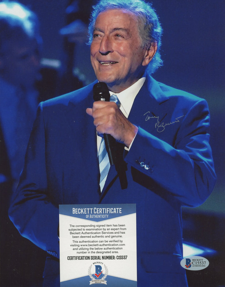 Tony Bennett Signed Autographed Photo Beckett Authentication