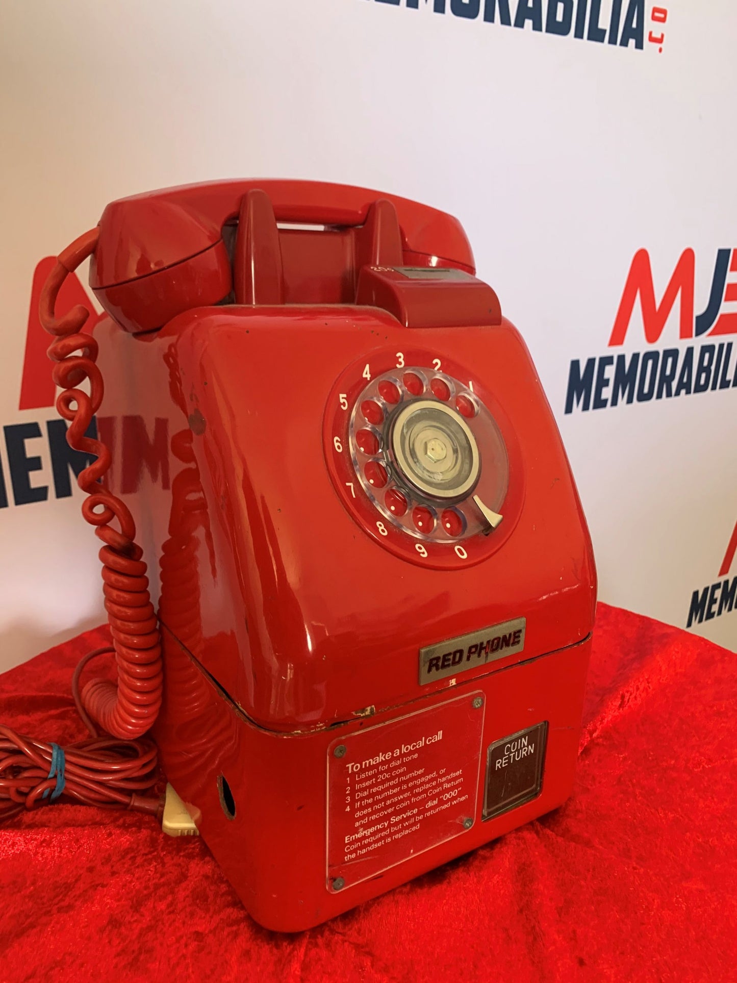 Genuine Red Victa Public Payphone from from the 1970s