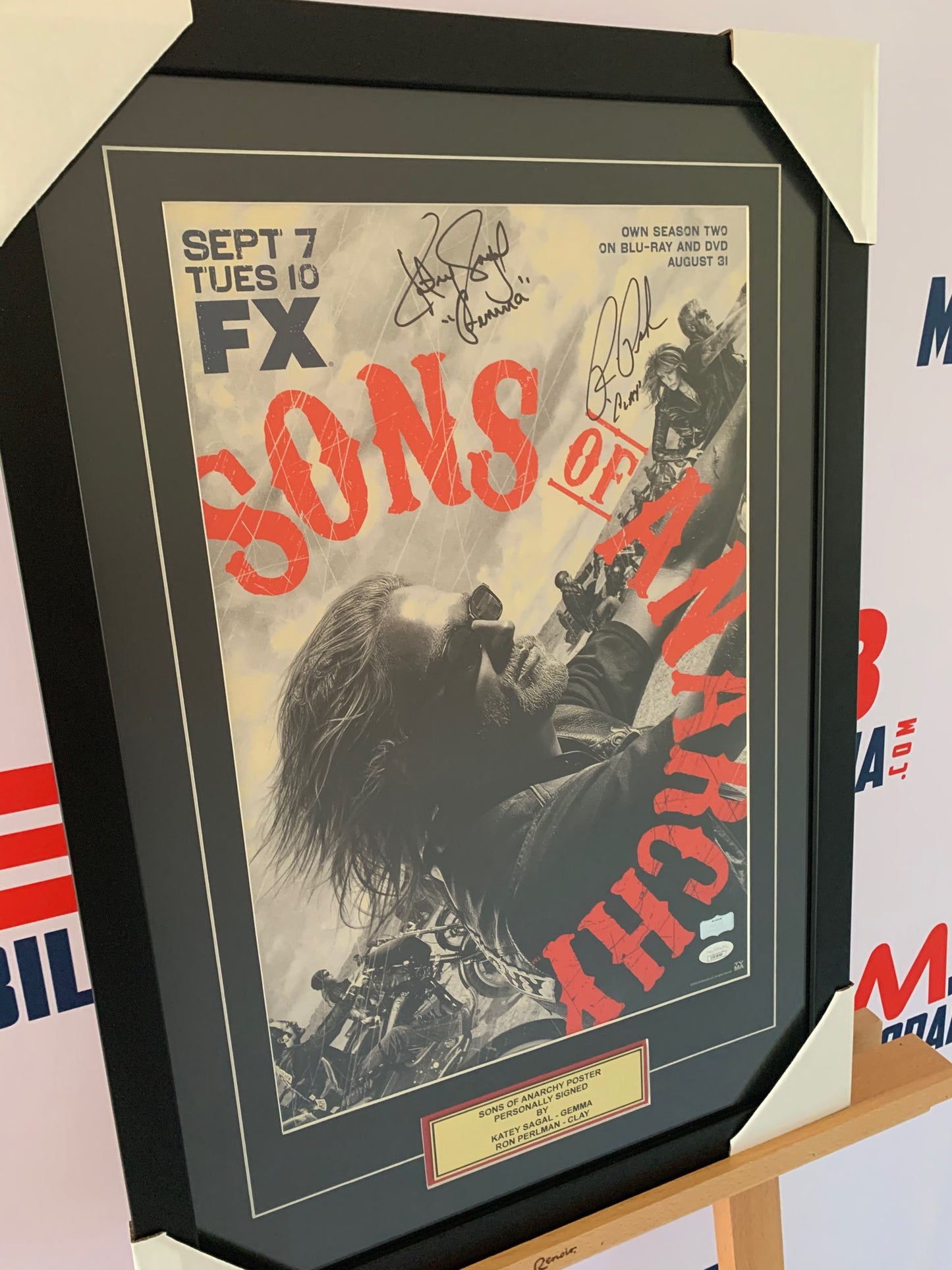 Ron Perlman & Katey Sagal Signed Sons of Anarchy Inscribed Clay & Jemma RARE JSA COA