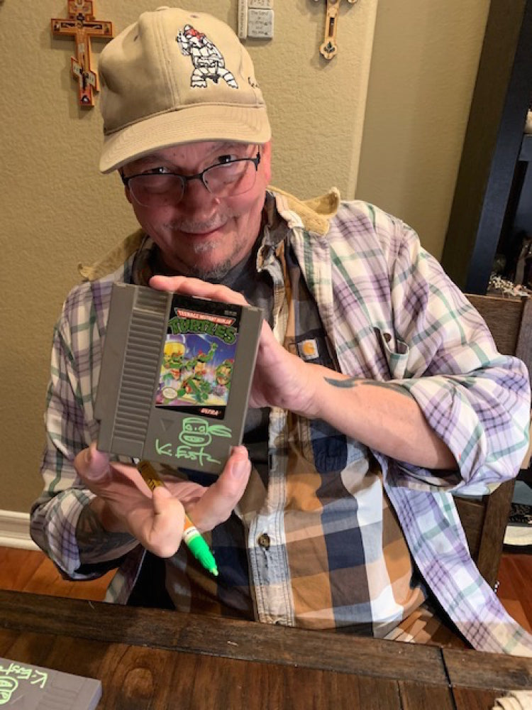 Kevin Eastman Signed Original 1989 Teenage Mutant Ninja Turtles Nintendo Game with Turtles sketch and JSA Authentication