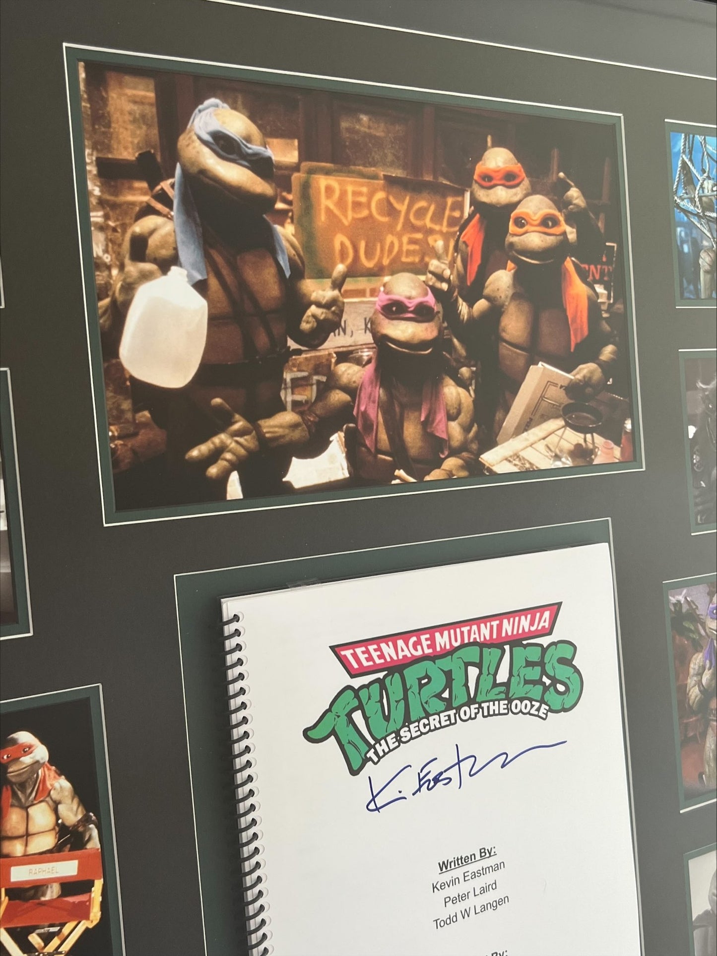 Kevin Eastman and Vanilla Ice Dual Signed Teenage Mutant Ninja Turtles Script JSA Authentication RARE