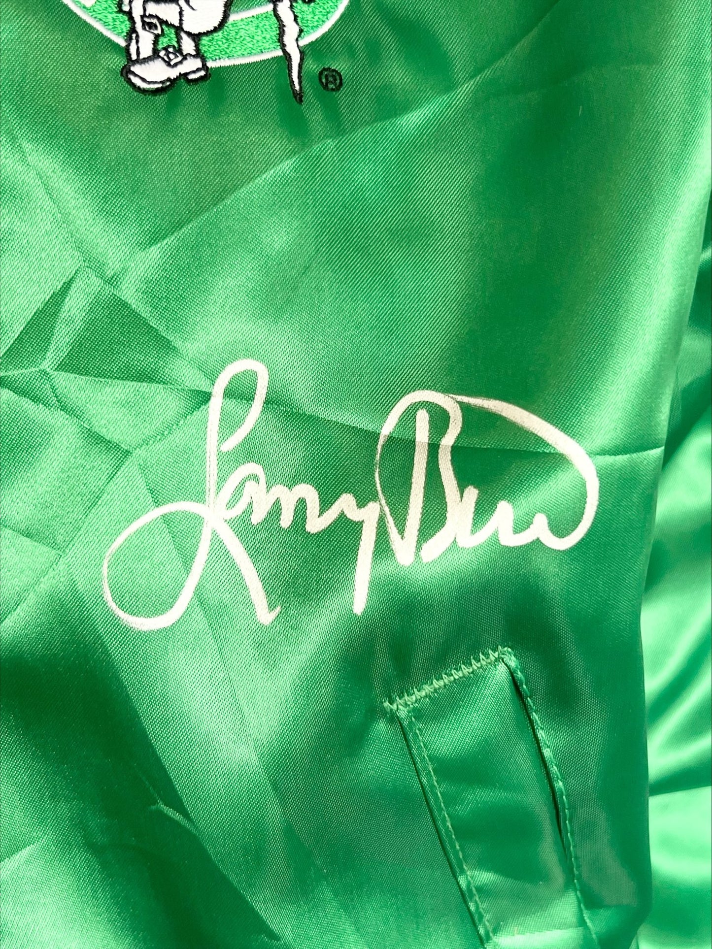 Larry Bird Signed Celtics Warm Up Jacket RARE Beckett Authentication