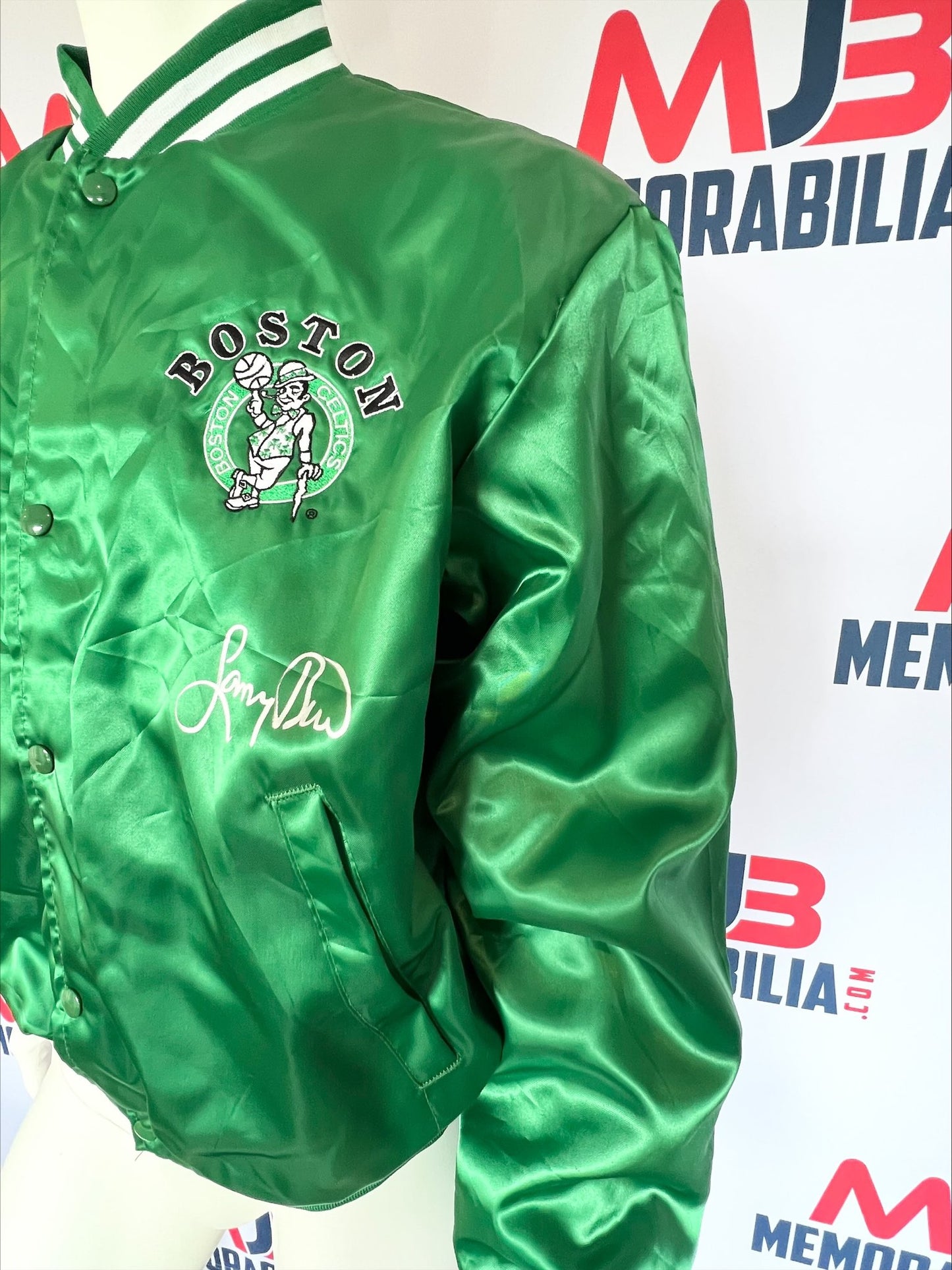 Larry Bird Signed Celtics Warm Up Jacket RARE Beckett Authentication