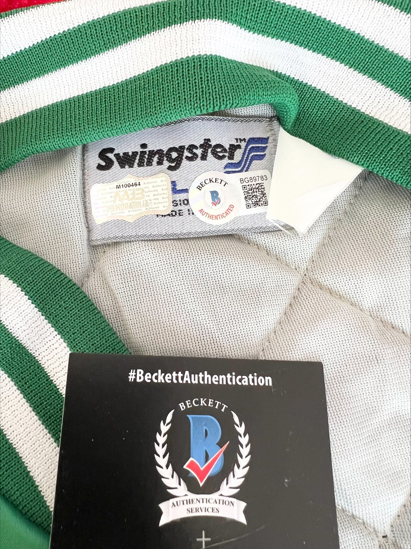 Larry Bird Signed Celtics Warm Up Jacket RARE Beckett Authentication