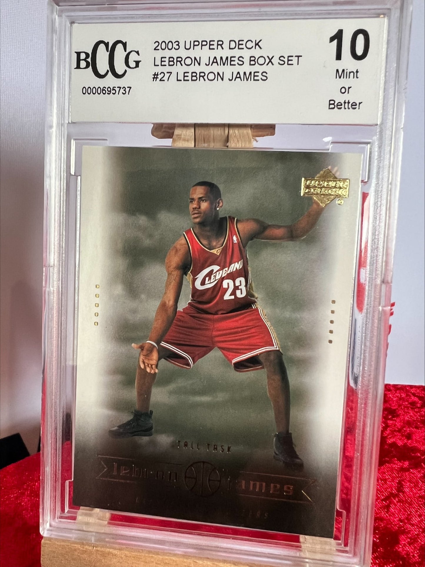 Lebron James 2003 Upper Deck Card BCCG 10 Mint