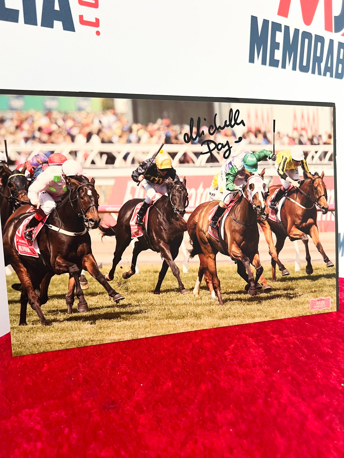 A Winning Gallop: MJB Memorabilia Finds a New Home for Michelle Payne Signed Photograph