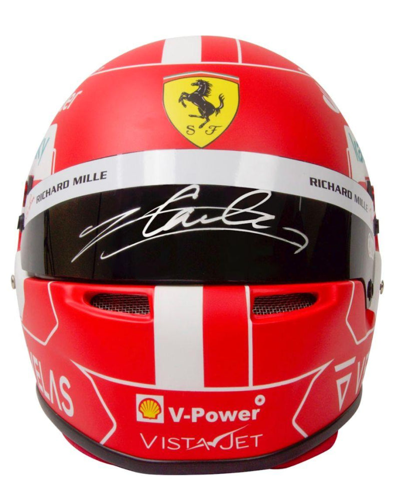 Charles Leclerc Signed Replica Ferrari Racing Helmet Now on Auction
