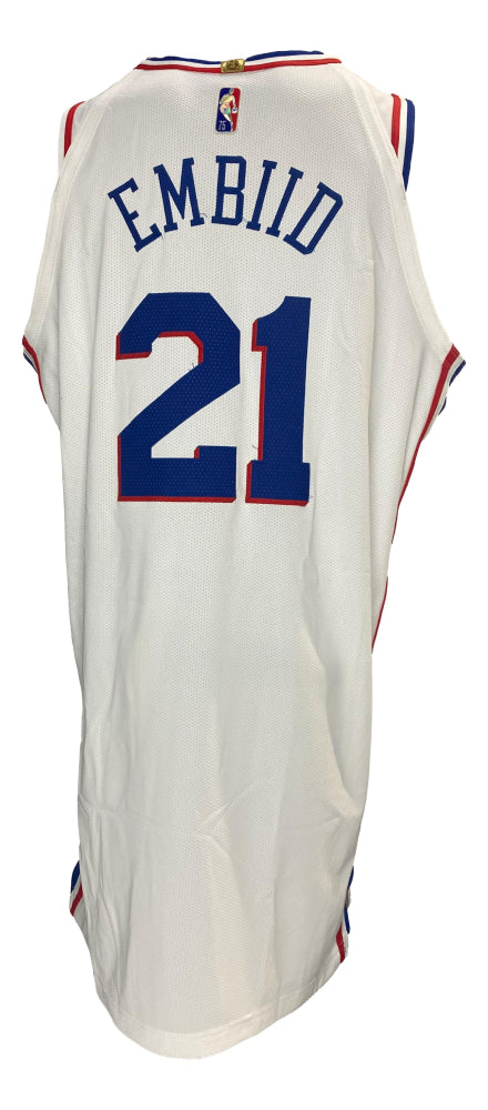 Add a Touch of Sports History to Your Collection with Joel Embiid's Game Worn Jersey!