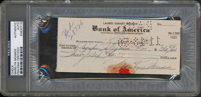 Rare Glimpse Into Stardom: Marilyn Monroe’s Hand-Signed Personal Check on Auction
