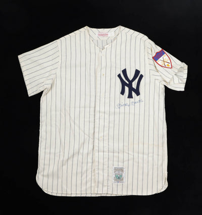 MJB Spotlight: Rare Mitchell & Ness Mickey Mantle Autographed Jersey Up For Bids
