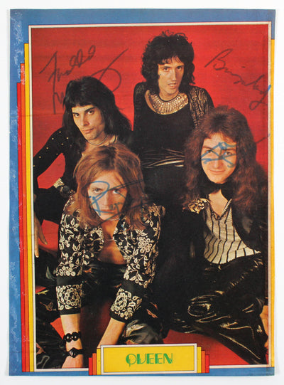 Iconic Autographs: Queen's Band Members Signatures on a 1993 Magazine - A Rare Find"
