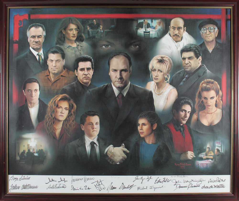 Limited Edition Sopranos Cast Signed Canvas Now on Auction