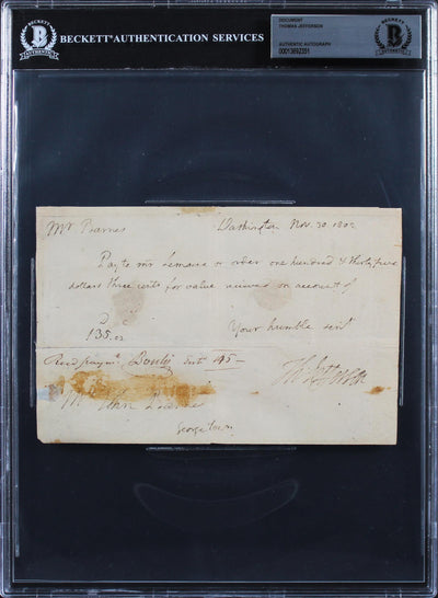 Historic Memorabilia Thomas Jefferson's Handwritten Letter Now on Auction