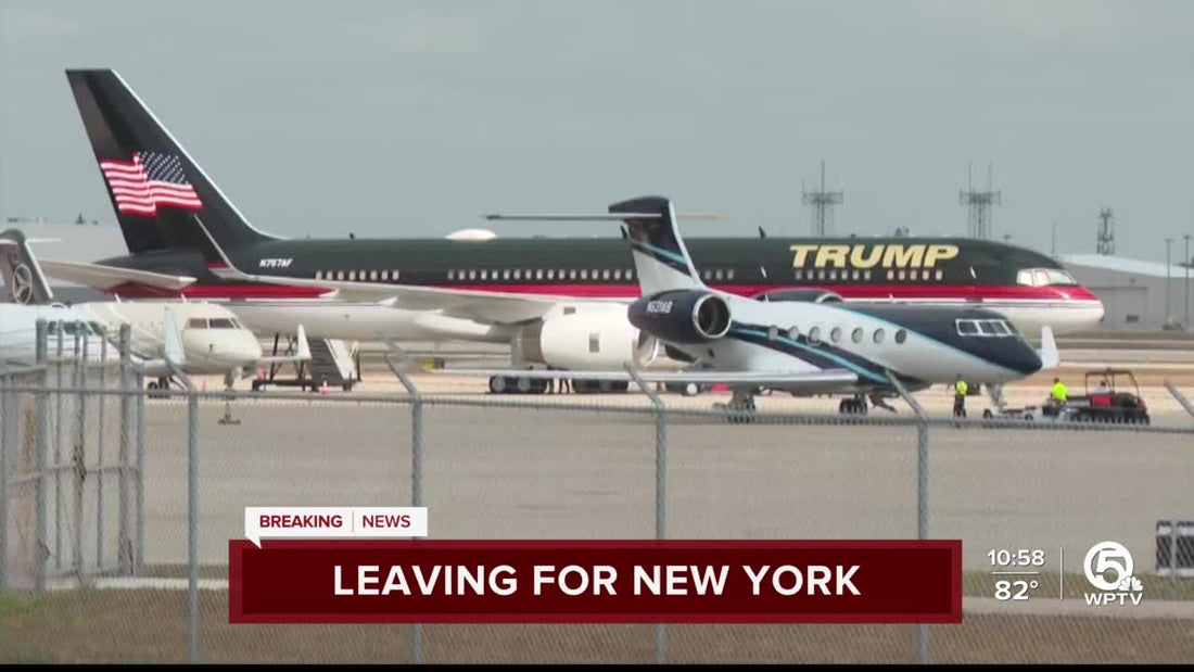 Former US President Donald Trump Arrives in New York for Upcoming Arraignment