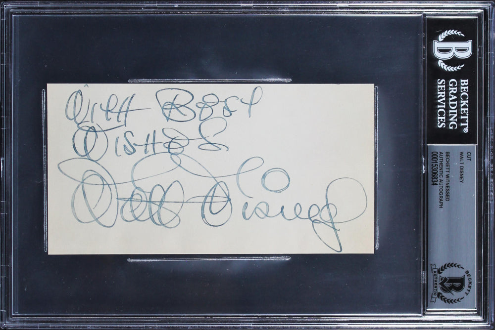 Rare Hand-Signed Walt Disney Memorabilia Up For Auction – MJB Memorabilia