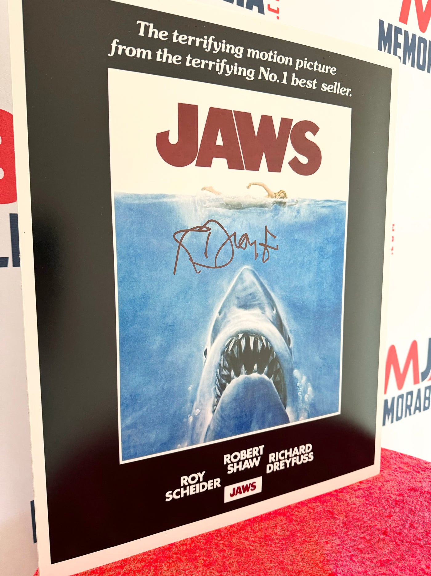 Richard Dreyfuss Signed Jaws Movie Poster ACOA Authentication