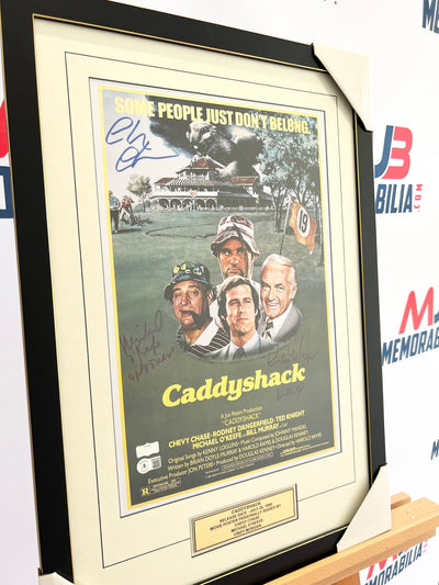 Chevy Chase Cindy Morgan Michael O’Keefe Cast Signed Caddyshack Poster Authentic RARE Beckett