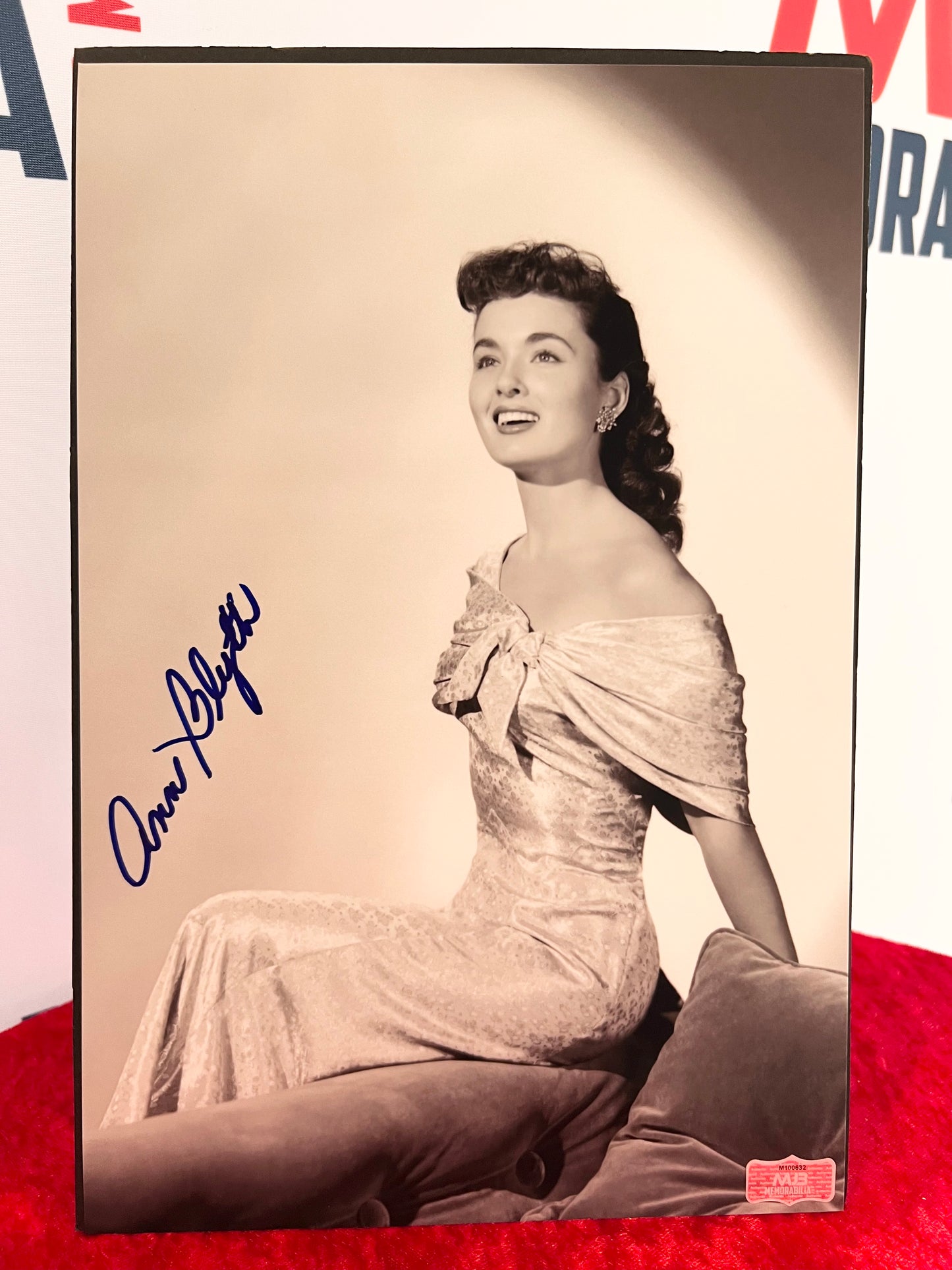 Ann Blyth Signed Autographed Black and White Photograph Rare with COA