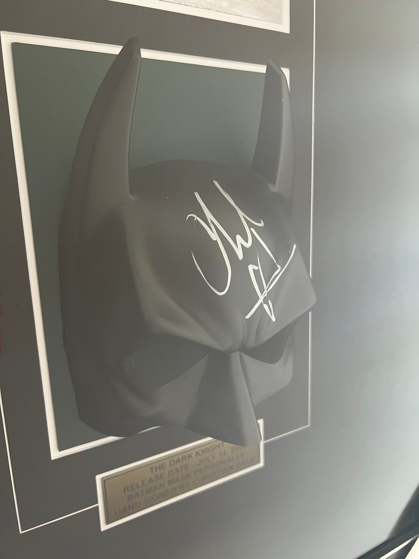 Christian Bale Signed Batman Mask with JSA Authentication