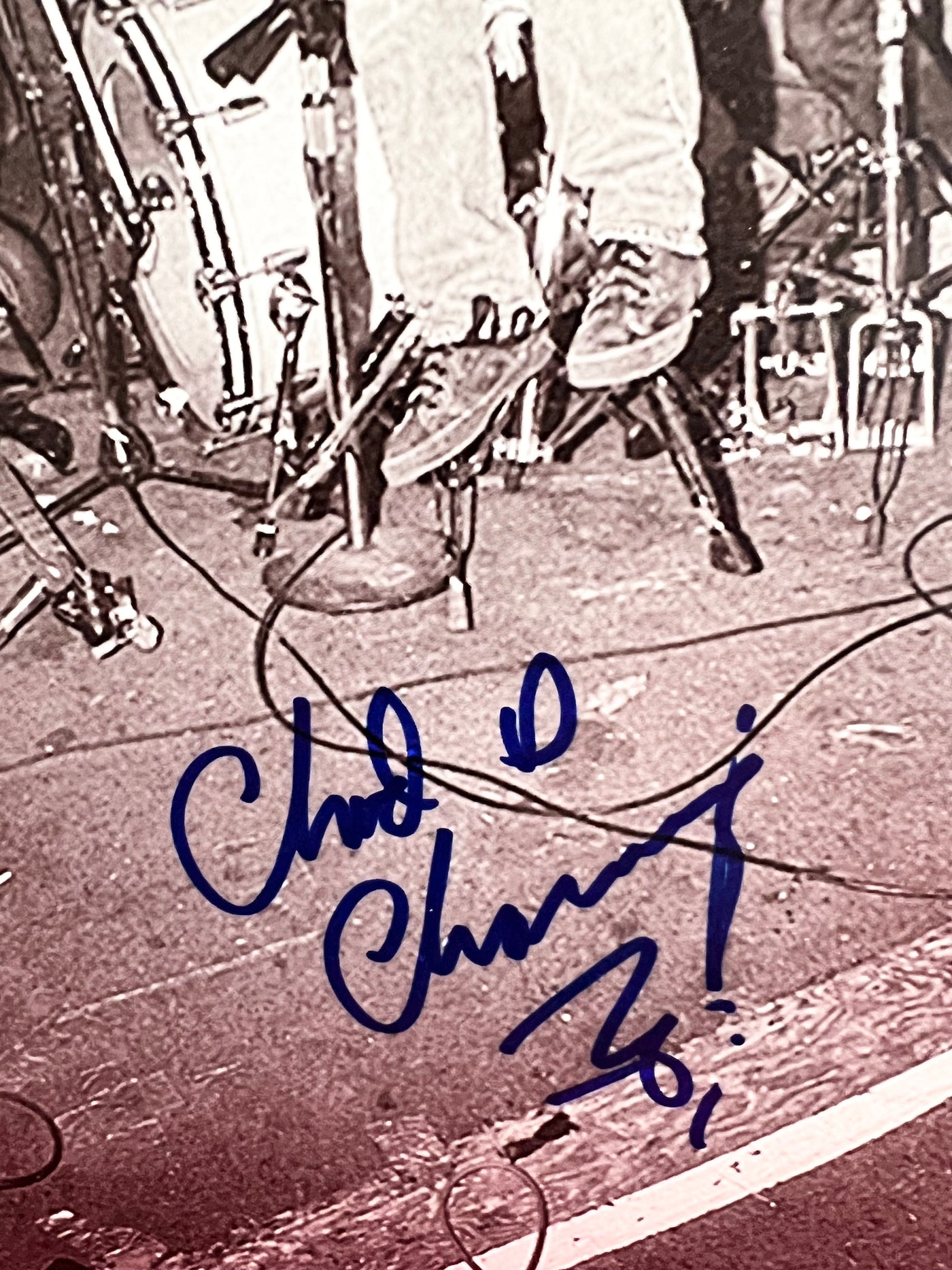 Chad Channing Signed Autograph Photograph RARE Black and White Nirvana with COA