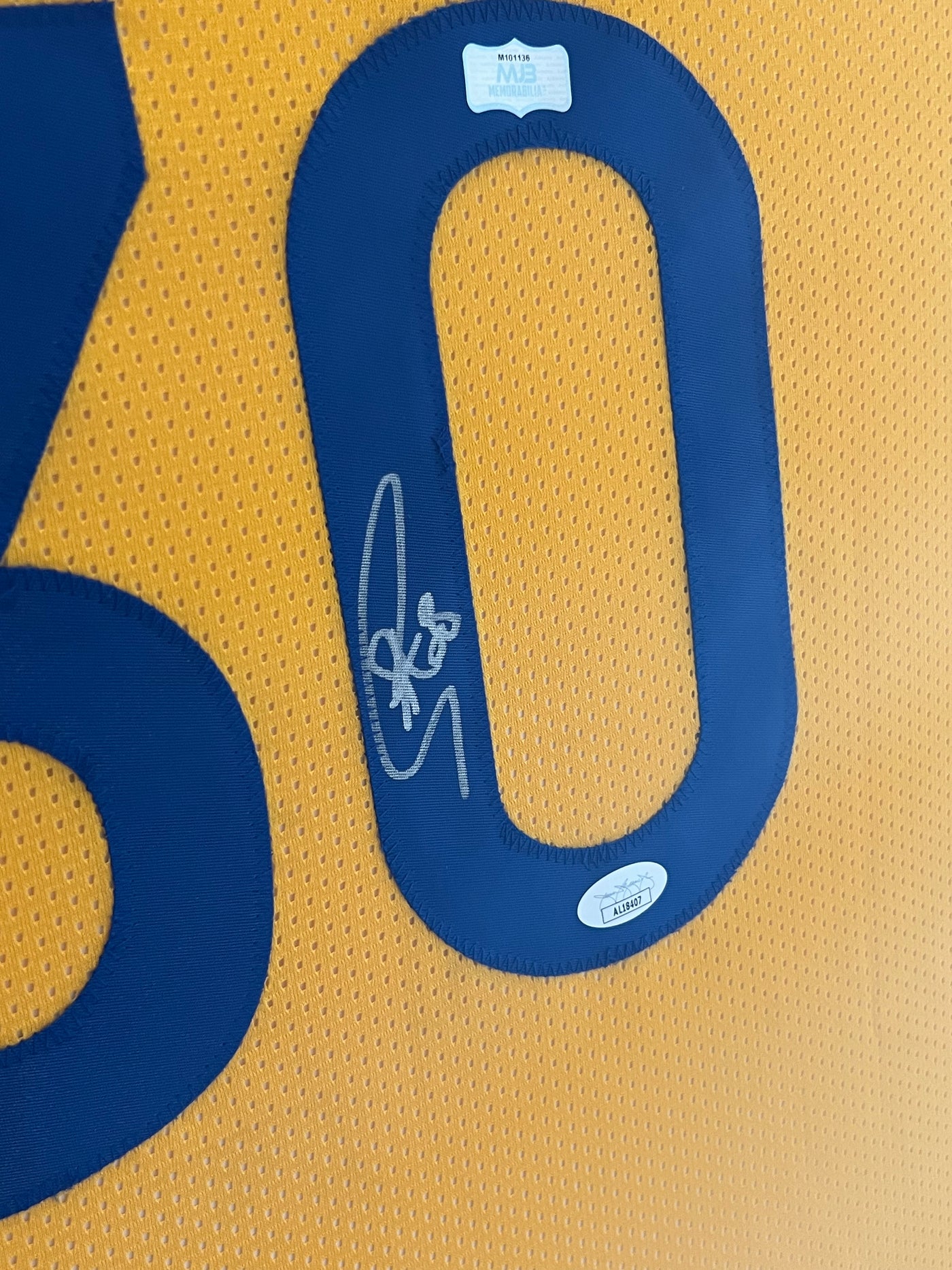 Stephen Curry Personally hand signed Golden State Warriors Jersey with JSA Authentication