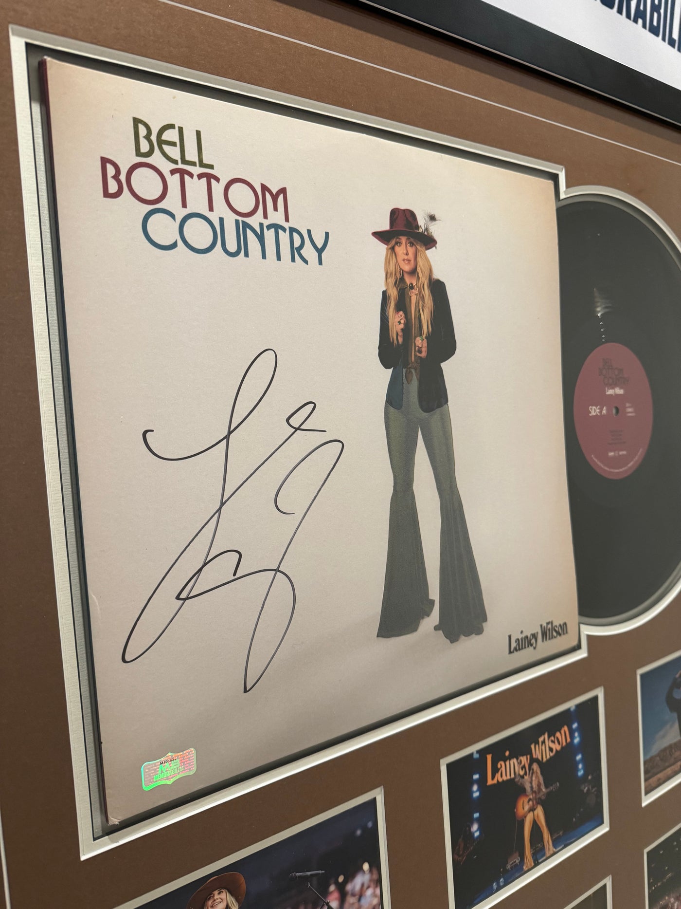 Lainey Wilson Bell Bottom Country Signed LP with Authentication