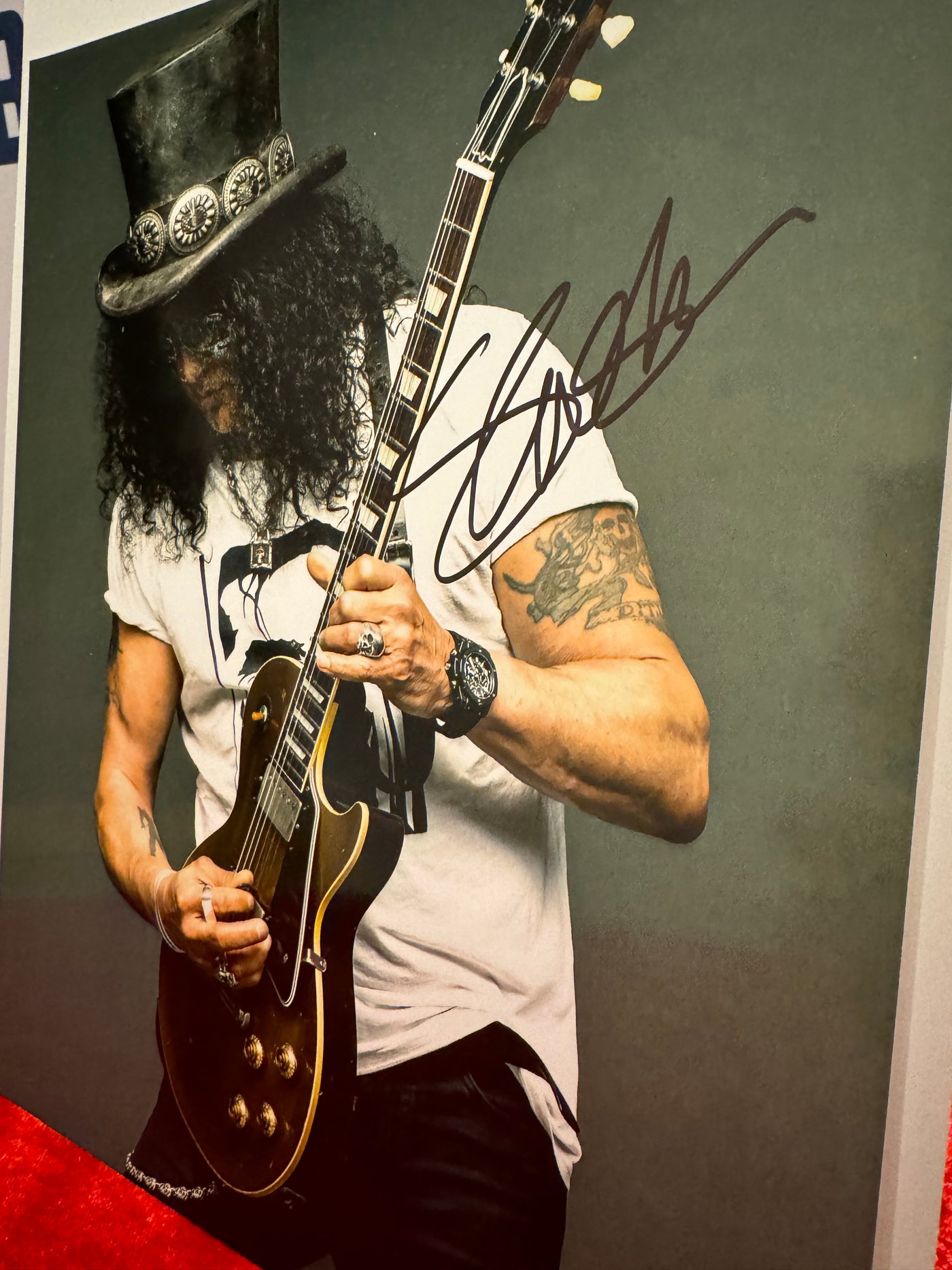 Slash Signed Photo Guns and Roses PSA Authentication