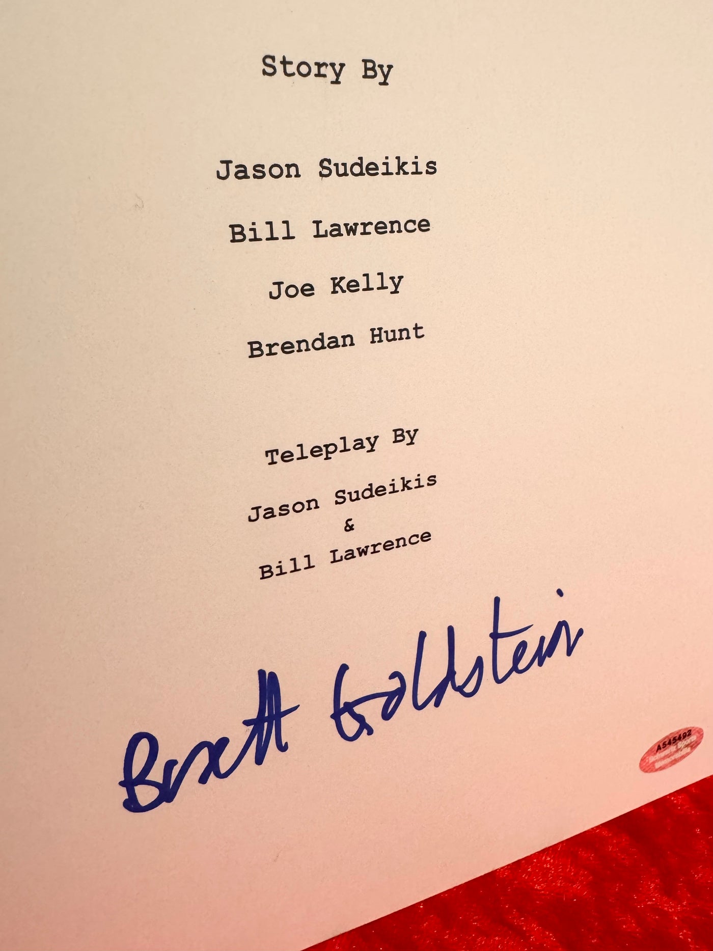 Brett Goldstein Signed Autographed TED LASSO Roy Kent Pilot Script