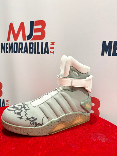 Michael J. Fox Christopher Lloyd Signed Back to the Future Shoe JSA