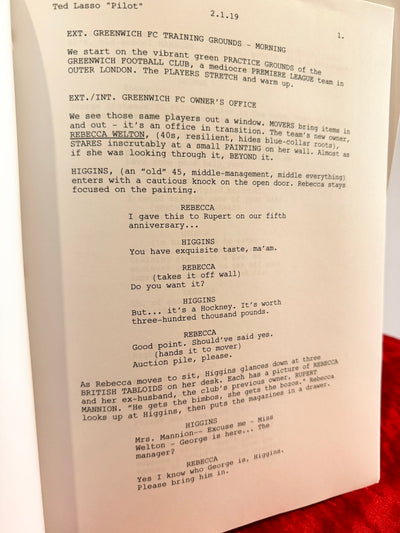 Brett Goldstein Signed Autographed TED LASSO Roy Kent Pilot Script