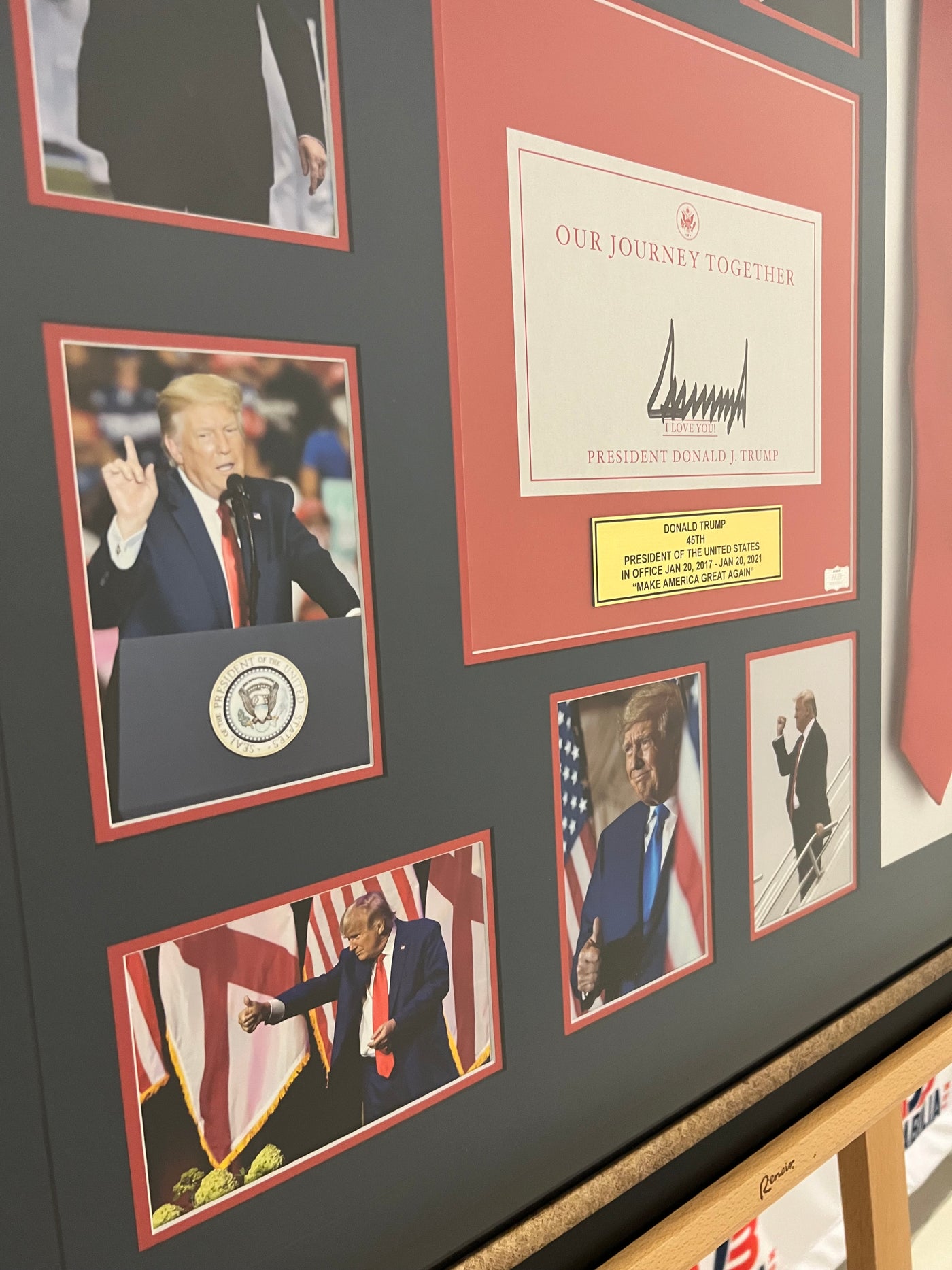 Donald Trump Autographed Presidential Frame with Authentication