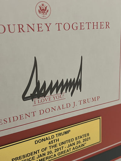 Donald Trump Autographed Presidential Frame with Authentication
