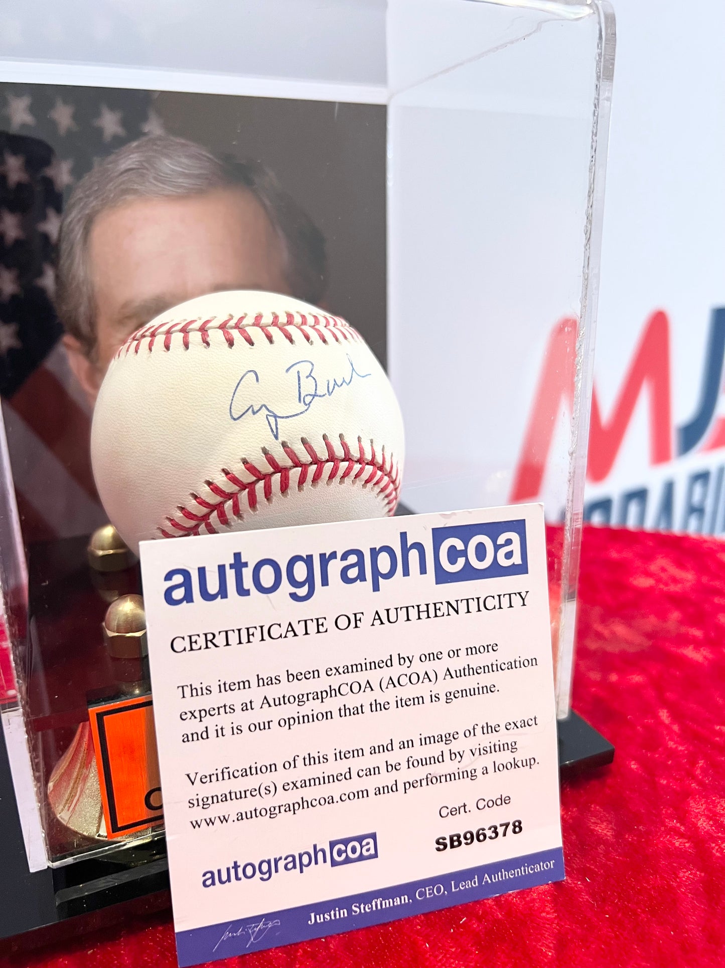 George W Bush Signed Official Rawlings Baseball Signed in 1997 RARE