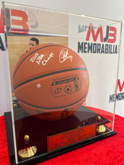 Stephen Curry Signed Basketball RARE Inscription with Steiner Authentication