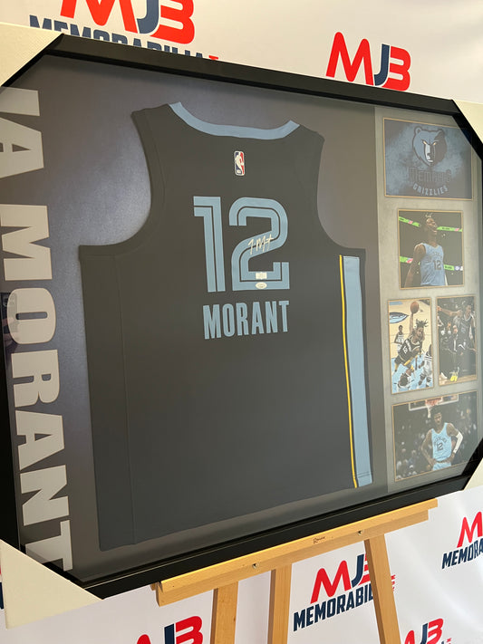 Ja Morant Signed Grizzlies Nike Jersey JSA Authentication Framed
