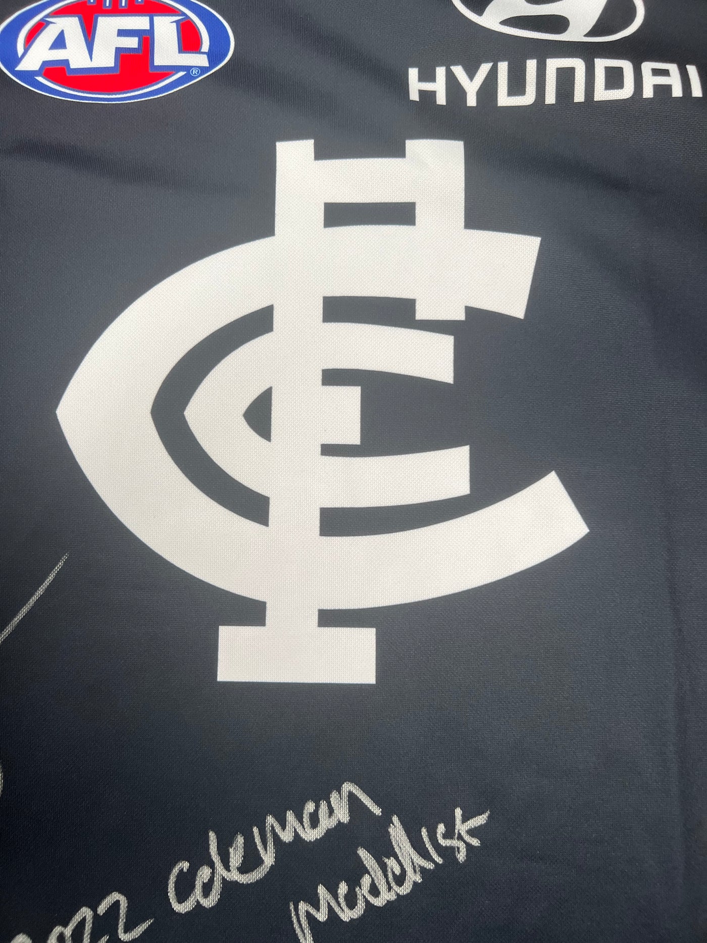 Charlie Curnow Signed Carlton Jersey with Inscription COA