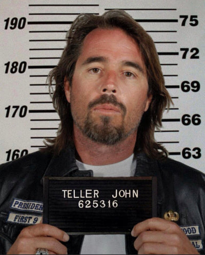 John Teller Signed Photograph Iconic Mugshot signed by Victor Newmark RARE Exclusive