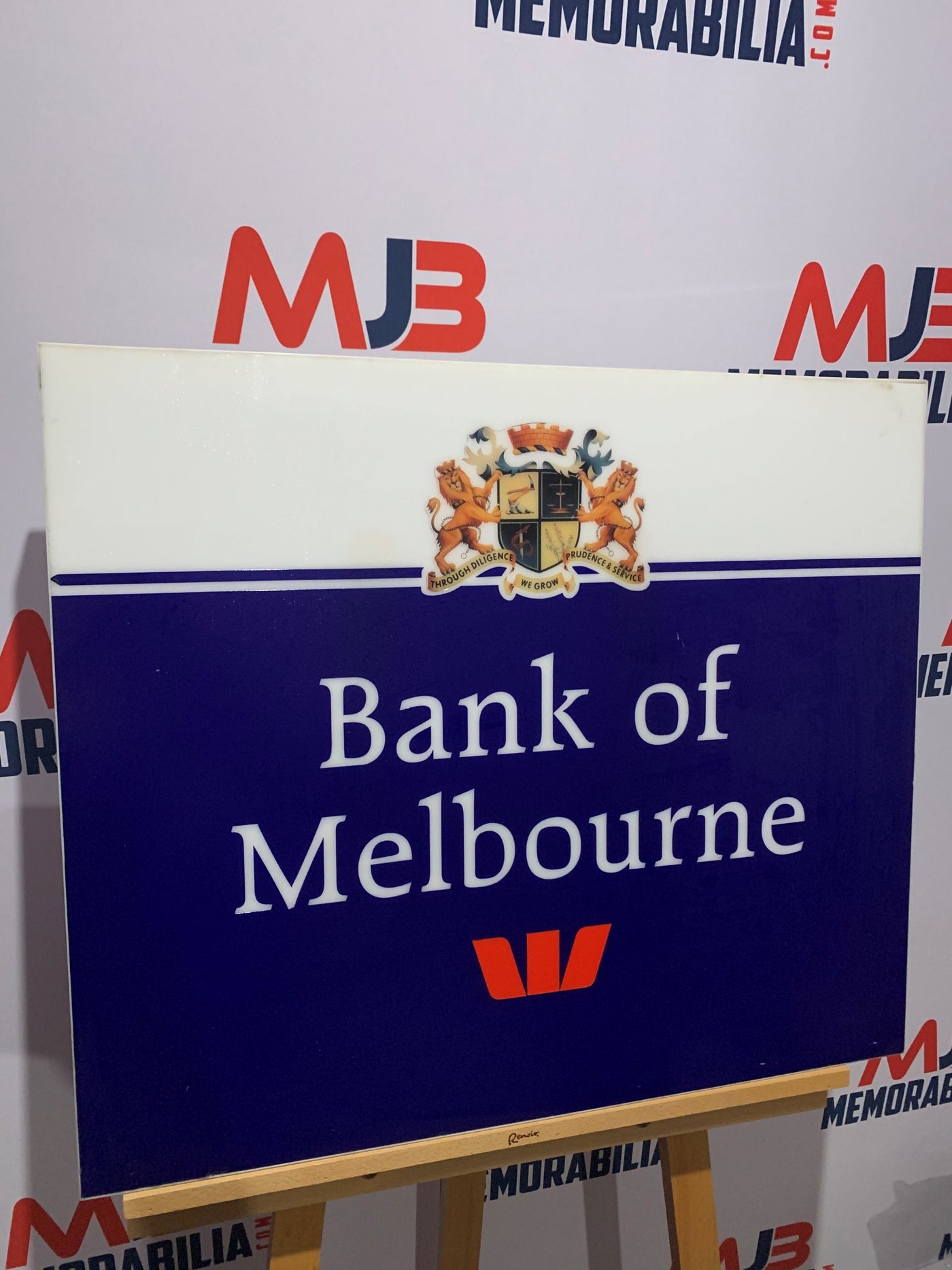 Vintage Bank of Melbourne Sign